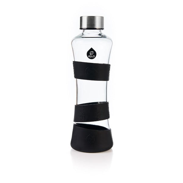 Sticlă pentru apă din sticlă borosilicată Equa Black Edition, 550 ml