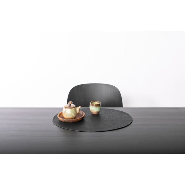 Suport farfurie din imitație de piele ZicZac Troja, 33 x 45 cm, negru-image-1