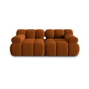 Canapea portocalie cu tapițerie din catifea 188 cm Bellis – Micadoni Home