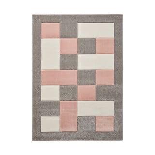 Covor Think Rugs Brooklyn, 160 x 220 cm, roz-gri