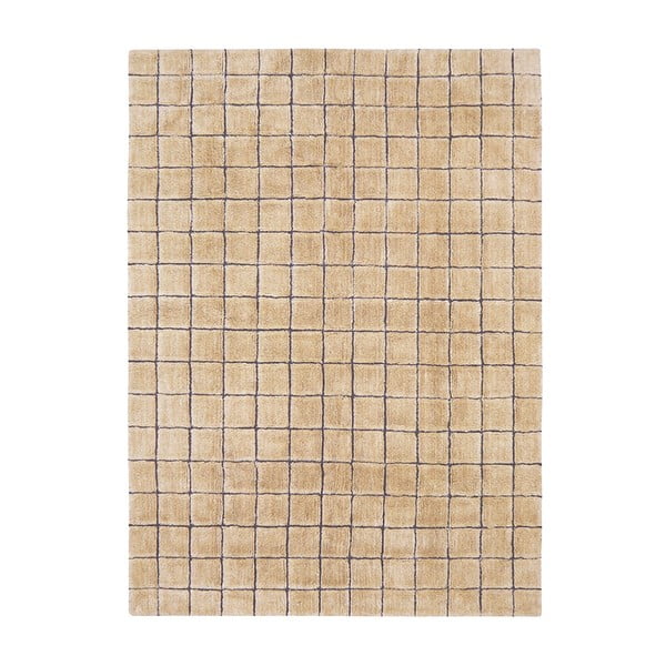 Covor chihlimbar țesut manual din lână 230x300 cm Mosaic Amber – Lorena Canals