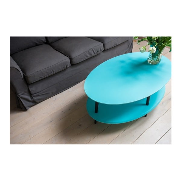 Masă de cafea cu 2 blaturi Ragaba OVO, gri deschis-image-3