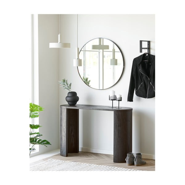 Vază neagră din sticlă (înălțime 20 cm) Vera – House Nordic-image-3