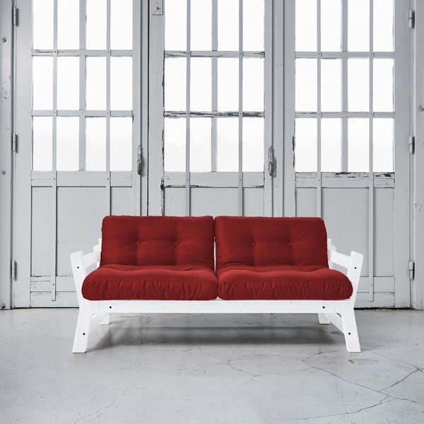 Canapea extensibilă Karup Step White/Passion Red-image-1
