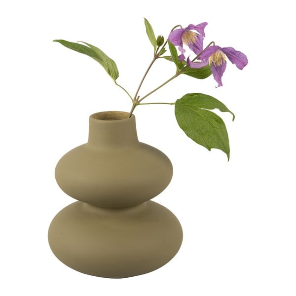 Vază din ceramică Karlsson Circles, înălțime 19,4 cm, verde-image-2