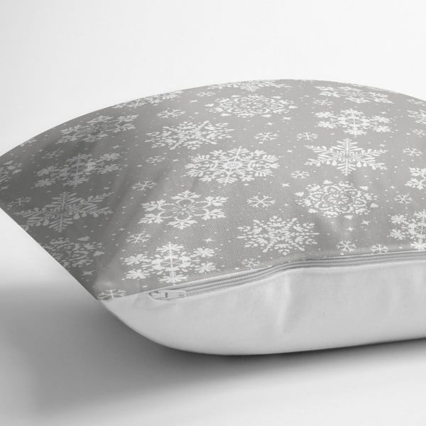Față de pernă cu model de Crăciun Minimalist Cushion Covers Snowflakes, 42 x 42 cm-image-1