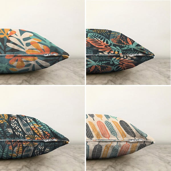 Set 4 fețe de pernă Minimalist Cushion Covers Colorful, 55 x 55 cm-image-1