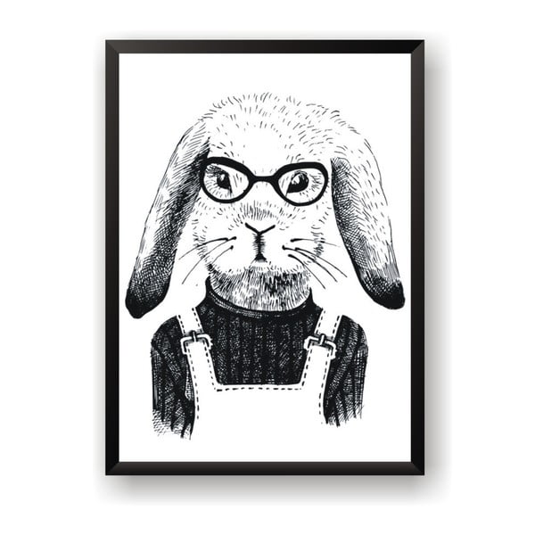 Poster Nord & Co Hipster Rabbit, 30 x 40 cm