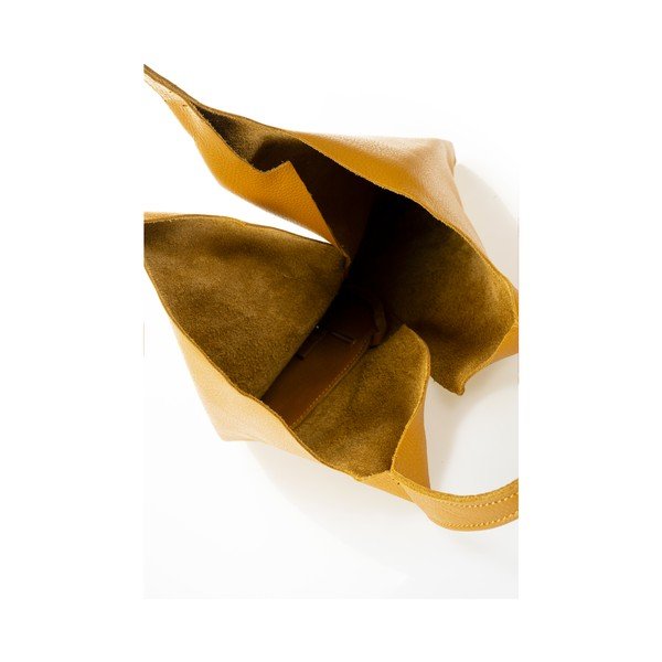 Geantă din piele Giulia Massari Silvia, galben-image-3