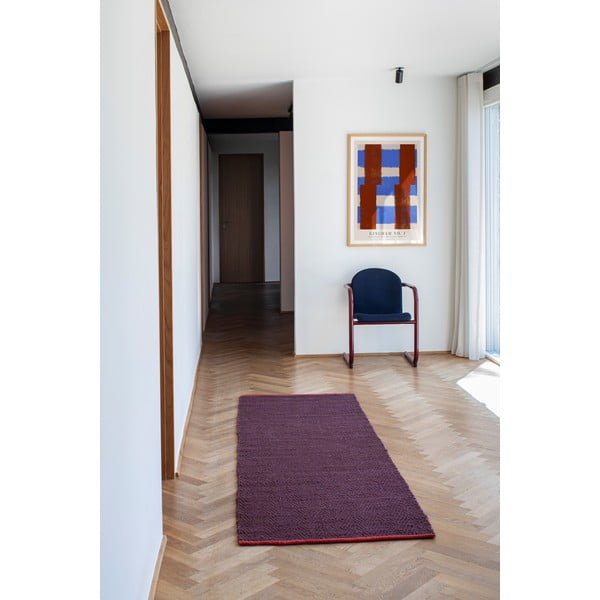 Covor tip traversă burgundy din iută 80x245 cm Notes – Mette Ditmer Denmark-image-1
