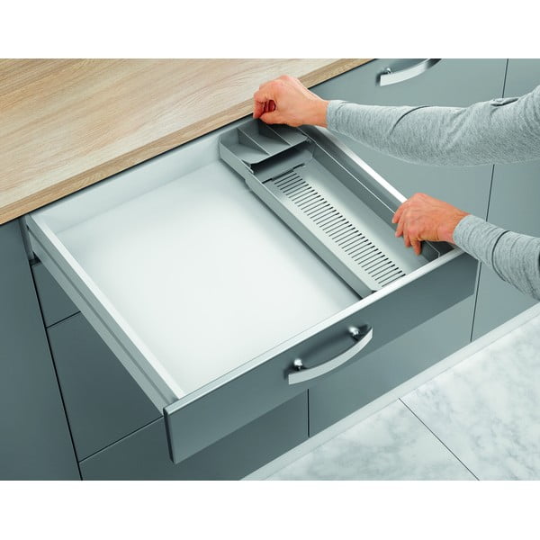 Organizator de tacâmuri gri din plastic 15 x 49 cm – Metaltex-image-4