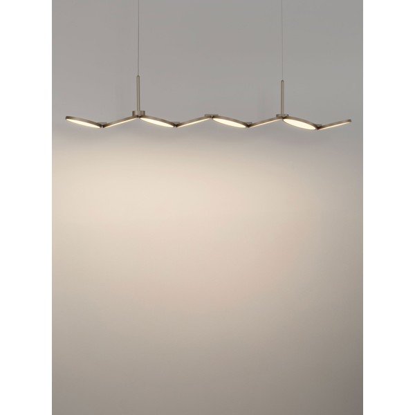 Lustră auriu mat LED cu intensitate reglabilă din aluminiu Vea – Nova Luce-image-4
