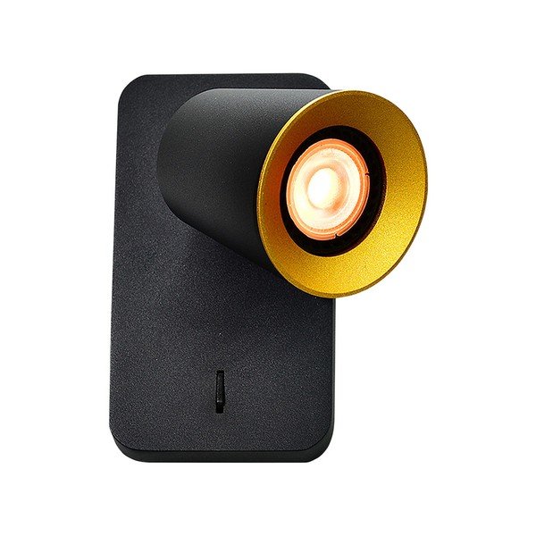 Aplică de perete neagră ø 8 cm Elli – GTV