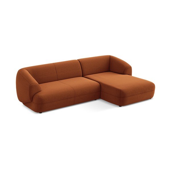 Colțar portocaliu cu tapițerie din catifea (cu colț pe partea dreaptă) Moana – Makamii-image-2