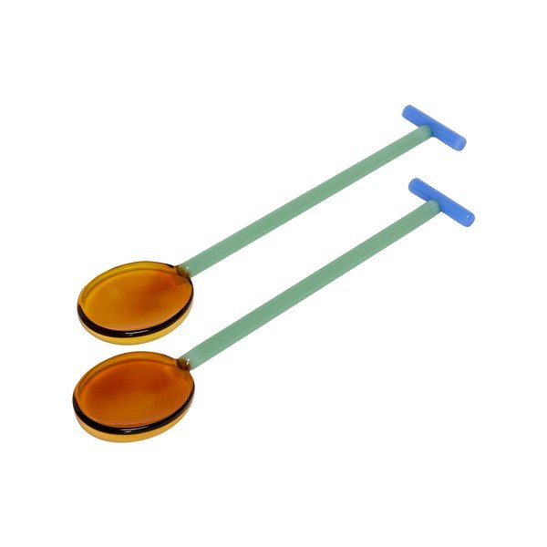 Tacâm pentru salată 2 buc. din sticlă Crave – Hübsch