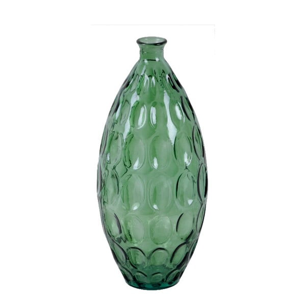 Vază din sticlă reciclată Ego Dekor Dune, înălțime 45 cm, verde
