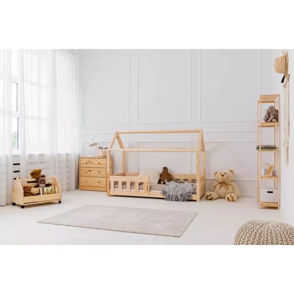 Pat pentru copii în formă de căsuță din lemn de pin 140x200 cm Mila MBP - Adeko-image-3