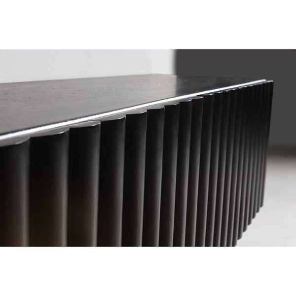 Comodă TV neagră din lemn de mango 160x55x40 cm Tamira – MOME-image-1