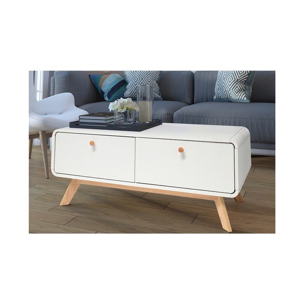 Masă TV albă 100x40 cm Cassie - Støraa-image-4