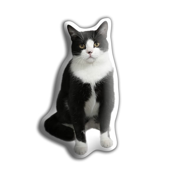 Pernă cu imprimeu Adorable Cushions Pisică alb - negru