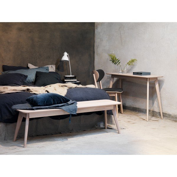 Scaun de dining din lemn de stejar cu șezut gri închis Rowico Cato, maro deschis-image-4