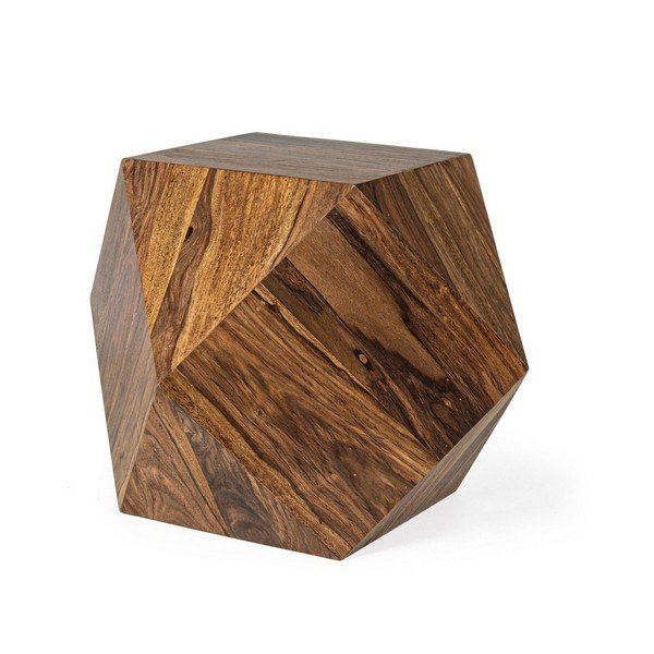 Măsuță de cafea în culoare naturală închisă din lemn de sheesham 42x42 cm Egypt – Bizzotto
