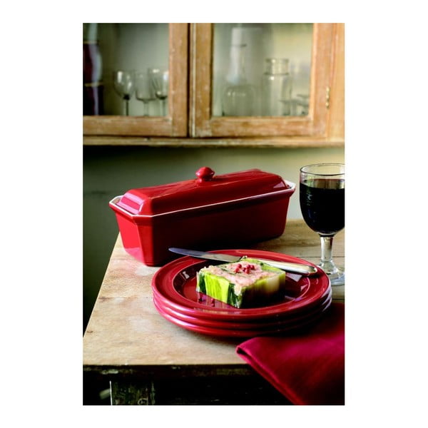 Formă din ceramică pentru copt baghete Emile Henry, roșu-image-2