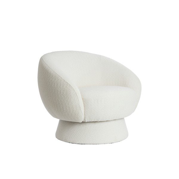 Fotoliu crem cu tapițerie din țesătură bouclé Avoria – Light & Living