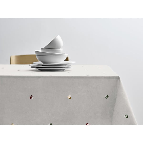 Față de masă din bumbac ø 180 cm Hearts Embloidery – Södahl-image-1