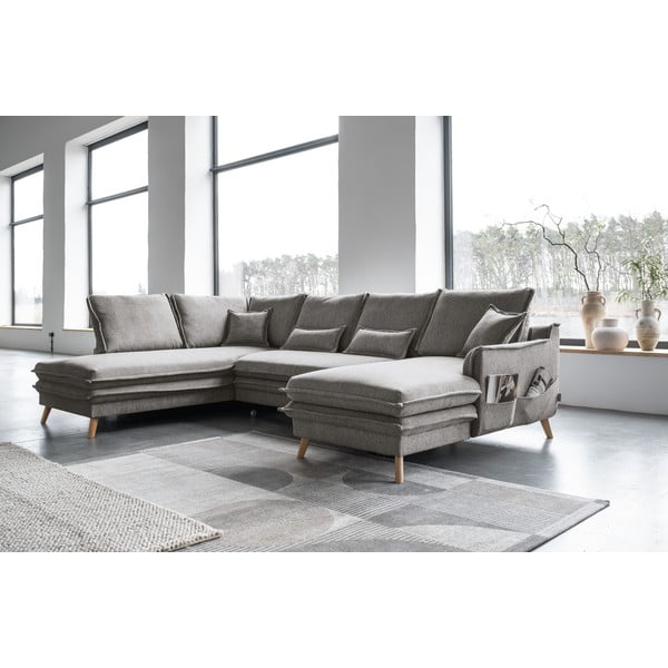 Colțar gri extensibil (cu colț pe partea stângă /în formă de "U") Charming Charlie – Miuform-image-3