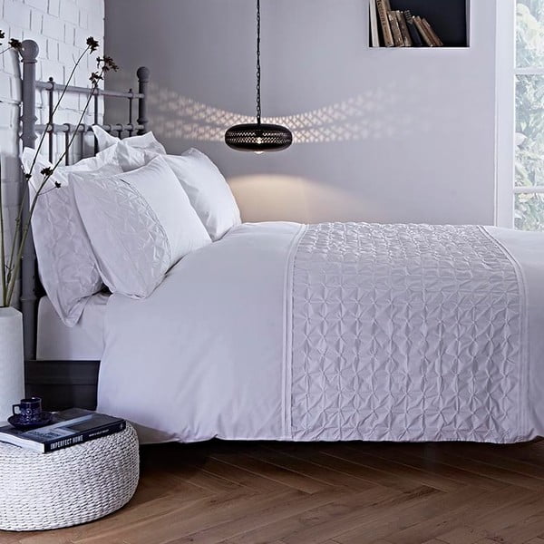 Lenjerie de pat Bianca Origami, 260 x 220 cm, albă