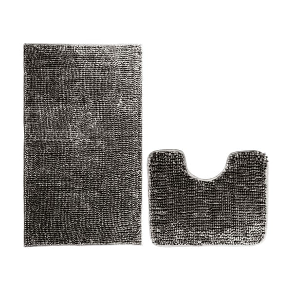 Covorașe de baie gri-închis pentru WC 2 buc. 80x50 cm Bati – Restilo