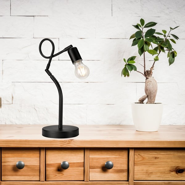 Veioză neagră (înălțime 42 cm) Harry – LAMKUR-image-1