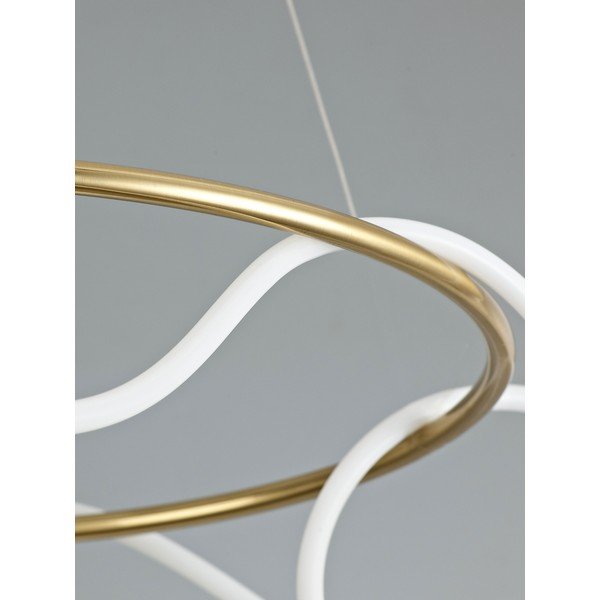 Lustră aurie LED cu intensitate reglabilă din aluminiu cu abajur din sticlă acrilică ø 70 cm Tiriac – Nova Luce-image-2
