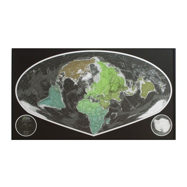 Harta lumii format mare Future Map 101 x 58 cm, verde