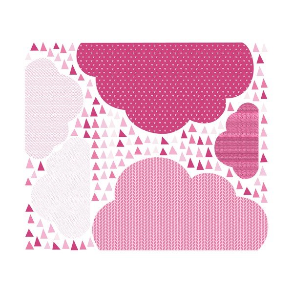 Autocolant Ambiance Scandinavian Clouds, roz-image-2