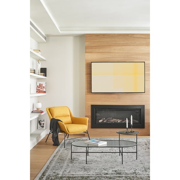 Măsuță de cafea cu blat din sticlă Teulat Nix, negru-image-3