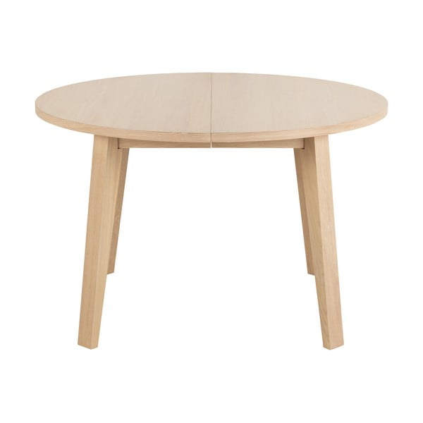 Masă de dining rotundă extensibilă cu blat cu aspect de lemn de stejar ø 120 cm A-Line – Actona