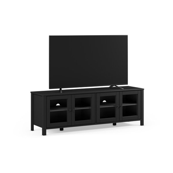 Comodă TV neagră din lemn de pin 150x50x40 cm Alessandra – Marckeric-image-2