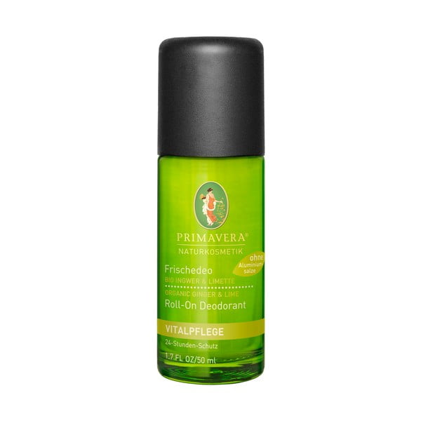 Roll-on deodorant Primavera Ghimbir Lime, 50 ml