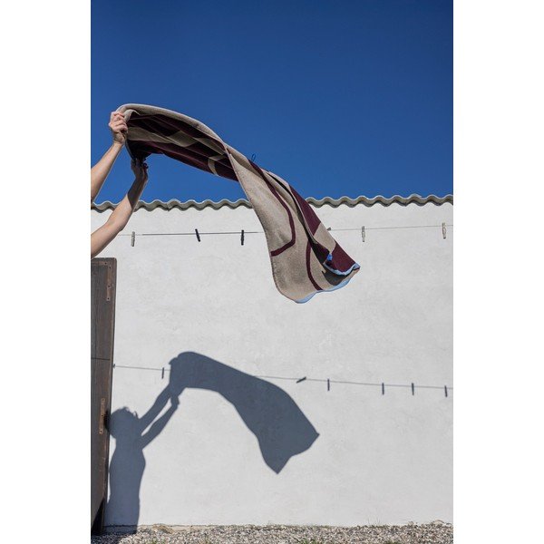 Prosop burgundy/grej din bumbac organic din frotir 70x133 cm Nova Arte  – Mette Ditmer Denmark-image-4