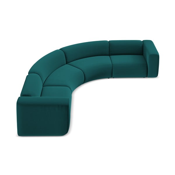 Colțar turcoaz cu tapițerie din catifea Ekahi – Makamii-image-3