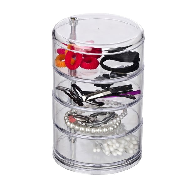 Organizator cu 4 compartimente pentru cosmetice Wenko Transparent-image-4