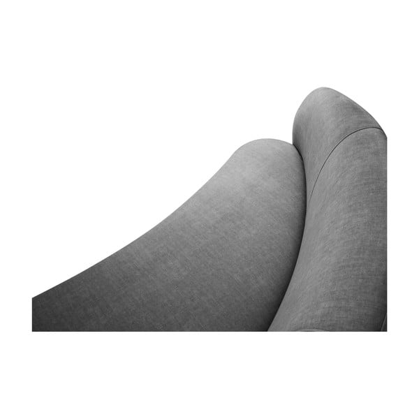 Canapea asimetrică din catifea Mazzini Sofas Debbie, colț dreapta, gri-image-4