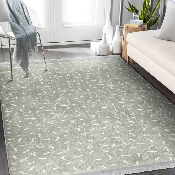 Covor verde de tip traversă 80x200 cm – Mila Home-image-1