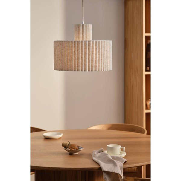 Lustră bej din in ø 40 cm Alina – Jotex-image-1