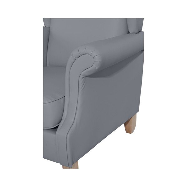 Fotoliu din imitație de piele Max Winzer Verita Leather, gri-image-2