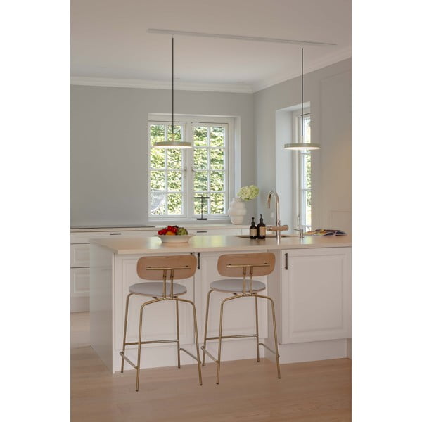 Lustră gri deschis LED cu intensitate reglabilă din metal cu abajur din metal ø 31 cm Asteria Plus – UMAGE-image-3