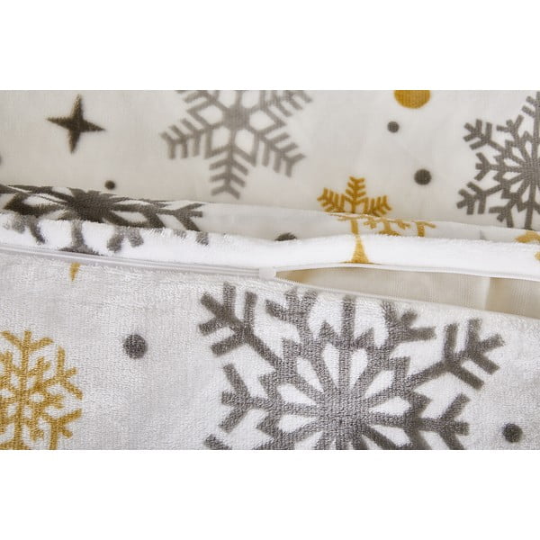 Lenjerie de pat crem din micropluș pentru pat de o persoană 140x200 cm Magic – My House-image-2