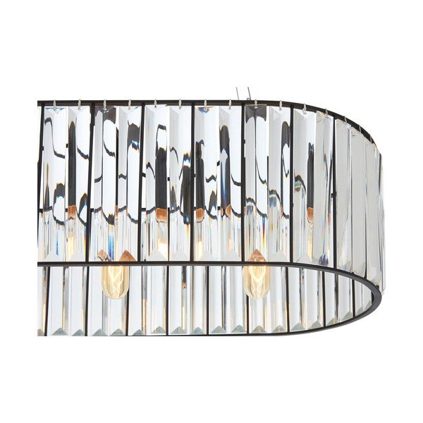 Lustră din metal cu abajur din sticlă Akiko – Premier Housewares-image-4